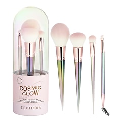 Kit De Pinceaux Visage Et Yeux Cosmic Glow - Pinselset für Gesicht und Augen, SEPHORA COLLECTION